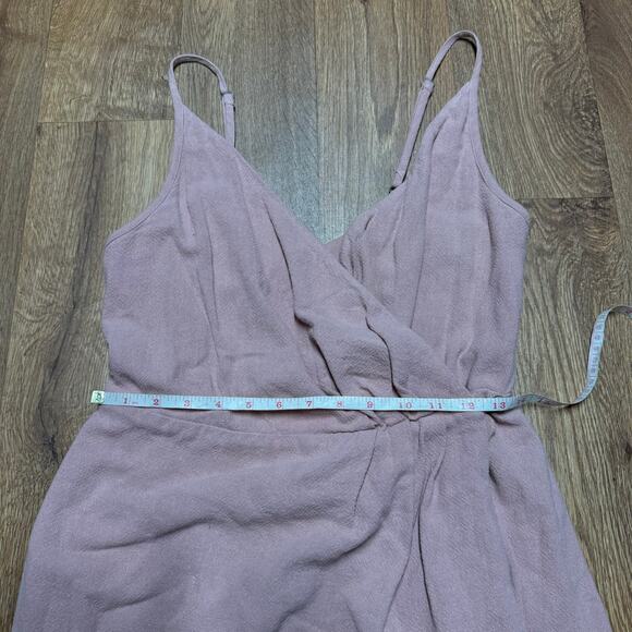 Free People Call It Simple Love Wrap Mini Dress Blush Pink Size Medium Cotton - Picture 8 of 9